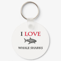 I Love Whale Sharks keychains