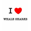 I Love WHALE SHARKS t-shirts
