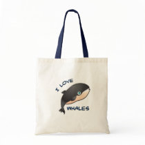 I LOVE WHALES bags