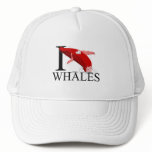 I Love Whales Caps Mesh Hats