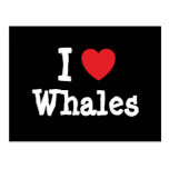 I love Whales heart custom personalized Postcard