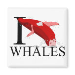 I Love Whales Magnets