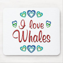 I Love Whales Mousepad
