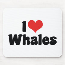I Love Whales Mousepads