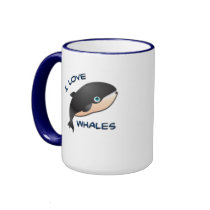 I LOVE WHALES mugs