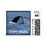 I Love Whales stamps