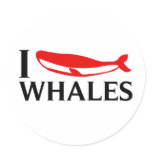 I Love Whales stickers