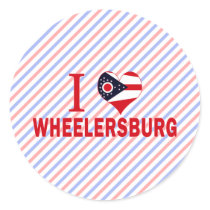 I love Wheelersburg, Ohio Round Sticker