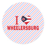 I love Wheelersburg, Ohio Round Sticker