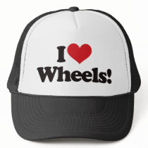 I Love Wheels! hats