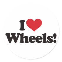 I Love Wheels! stickers