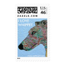 I LOVE WHIPPET by Metin postage