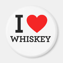 I Love Whiskey Fridge Magnets