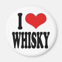 I Love Whisky Refrigerator Magnet