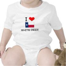 I Love White Deer Texas Bodysuits