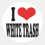 I Love White Trash Stickers