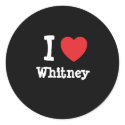 I love Whitney heart custom personalized stickers by funnycustomtshirts I love Whitney heart custom personalized stickers