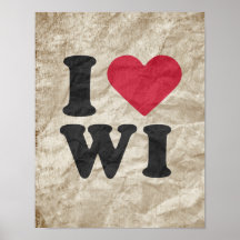 I LOVE WI POSTER
