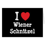 I love Wiener Schnitzel heart T-Shirt Card