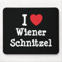 I love Wiener Schnitzel heart T-Shirt mousepads