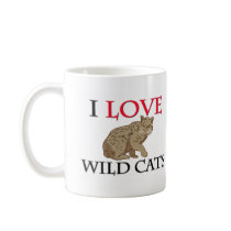 I Love Wild Cats mugs