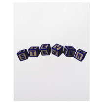 I love William toy blocks in blue Personalized Letterhead