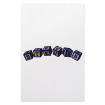 I love William toy blocks in blue Customized Stationery