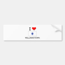 I Love Williamstown Massachusetts Bumper Sticker