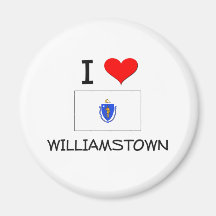 I Love Williamstown Massachusetts Refrigerator Magnets