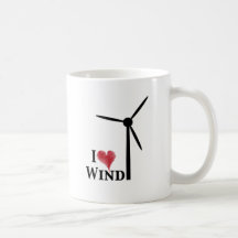 i love wind energy coffee mugs