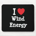 I love Wind Energy heart custom personalized Mouse Pad