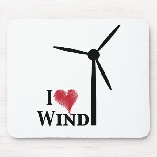 i love wind energy mousepads