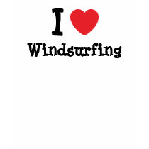 I love Windsurfing heart custom personalized t-shirts