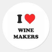 I Love Wine Makers Sticker