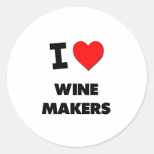 I Love Wine Makers Stickers