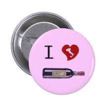 I Love Wine Pin