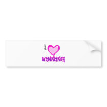 I LOVE Winning Bumper Stickers