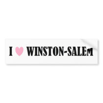 I LOVE WINSTON-SALEM BUMPER STICKER