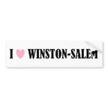 I LOVE WINSTON-SALEM BUMPER STICKER