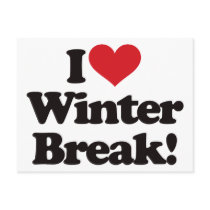 I Love Winter Break! postcards