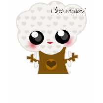 I love winter! t-shirts