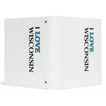 I Love Wisconsin Design Vinyl Binder