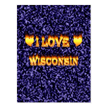 I love wisconsin fire and flames post cards