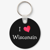 I Love Wisconsin keychains