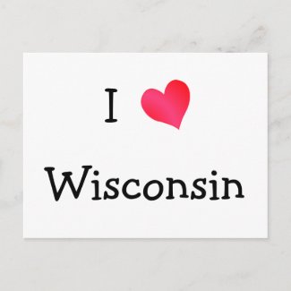 I Love Wisconsin postcard