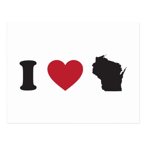 I Love Wisconsin Postcard Zazzle