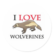 I Love Wolverines stickers