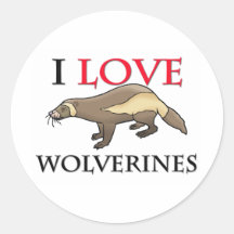 I Love Wolverines Sticker