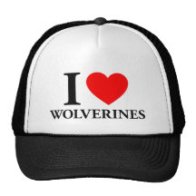 I Love Wolverines Trucker Hat