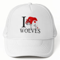 I Love Wolves Caps Trucker Hats